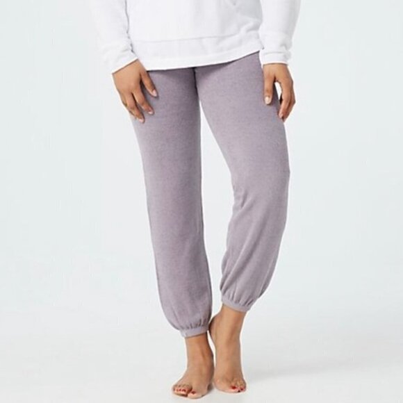💕BAREFOOT DREAMS💕 CozyChic Ultra Lite Track Pants ~ Lavender Haze 1X NWT - Picture 1 of 11